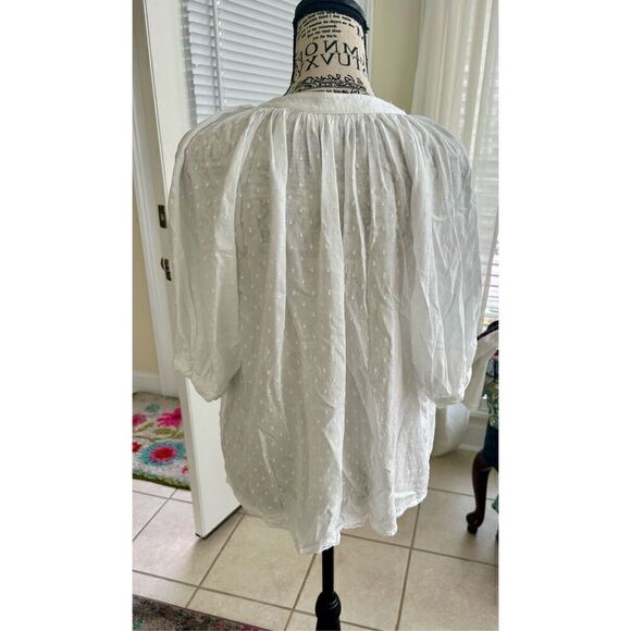 Garnet Hill White Dot Shirt - Picture 3 of 8